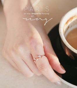 PK4461 - Nhẫn lá cao cấp