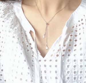 TT3386 - Dây chuyền titan sao rơi (màu trắng)