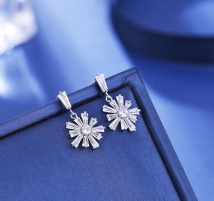 PK4579 - Bông tai hoa tuyết bạc 925 đá zircon