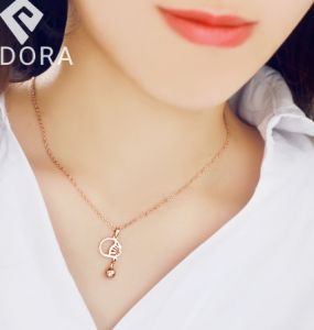 TT4664 - Dây chuyền titan Doreamon chuông rơi (màu trắng/vàng/vàng hồng)