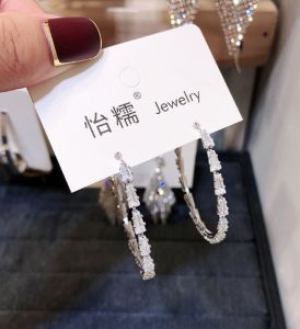 PK4613 - Khoen tròn viền đá bạc 925
