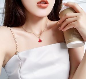 TT4690 - Dây chuyền titan cánh quạt đỏ (màu vàng/vàng hồng)