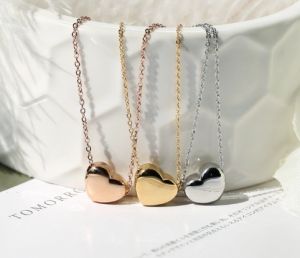 TT4779 - Dây chuyền titan tim bóng (màu trắng/vàng/vàng hồng)