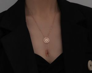 TT5323 - Dây chuyền titan Dream Catcher (vàng hồng)