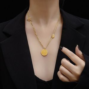 TT5395 - Dây chuyền titan phối xích mặt chữ độc lạ (màu vàng)