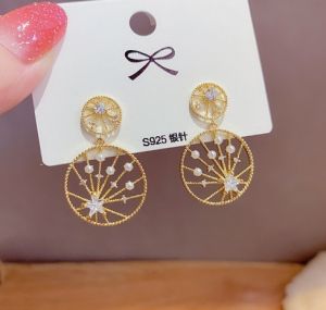 PK4683  - Bông tai bạc 925 mạ vàng