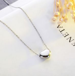 TT4329 - Dây chuyền titan tim phồng (màu trắng)