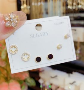 PK4701 - Set bông tai bạc 925 mạ vàng