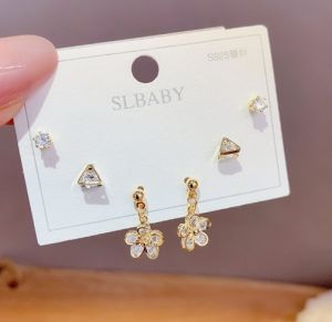 PK4704 - Set bông tai bạc 925 mạ vàng
