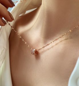 PK4715 - Dây chuyền cao cấp ống đá nhỏ dây trúc