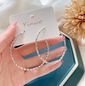PK4723 - Khoen tròn cao cấp xoắn chạm size 6cm