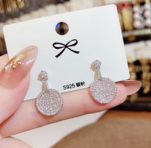 PK4725 - Bông tai tròn full đá bạc 925