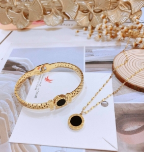 TT6389 - Set titan la mã (dây chuyền,vòng tay - màu vàng)