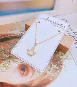 TTN6480 - Dây chuyền titan vươn miện xà cừ (màu vàng)