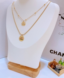TTN6916 - Dây chuyền titan GC 2 tầng (màu vàng)