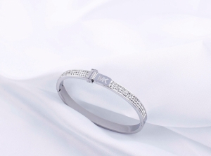 TTN7259 - Vòng tay titan MK (màu trắng)