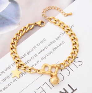 TTN8089 - Lắc tay titan xích B (màu vàng)
