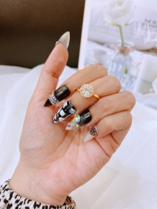 TTN8595 - Nhẫn titan đá trắng (free size - màu vàng)