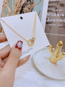 TTC8891 - Lắc chân titan la mã lồng khoen đá (màu vàng)
