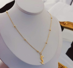 TTC10064 - Dây chuyền titan phối bi YSL (màu vàng)