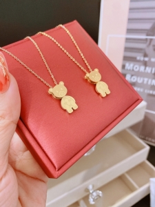 TTC10497 - Dây chuyền titan gấu Cute (màu vàng)