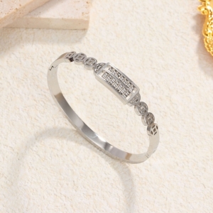 TTC10871 - Vòng tay titan bàn tính tiền cổ (màu trắng)