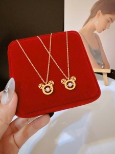 TTN11127 - Dây chuyền titan Mickey 1 hạt đá