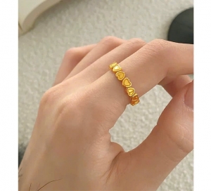 TTC11410 - Nhẫn titan full tim nhí (size 5/6/7/8)