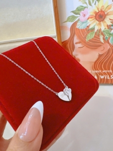 TTN11478-Dây chuyền titan tim đính đá chìa khóa ( Màu bạc )