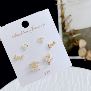 PKC5695-Set Bông tai 925 cao cấp Love