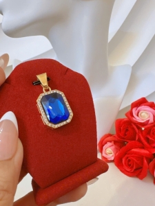 TTN11625-Mặt dây chuyền đá xanh