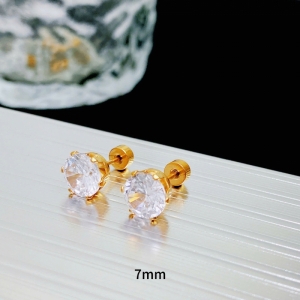 TT11863 - Bông tai titan nụ 7li chui vặn