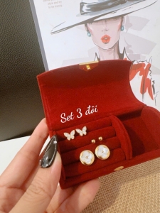 TT11916 - Set bông tai titan LV xà cừ bướm