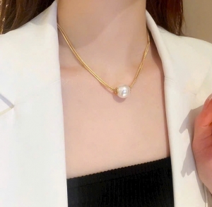 Dây chuyền Titan mì đôi xỏ trai