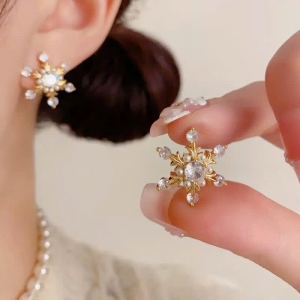 Bông tai cao cấp 925 hoa tuyết