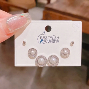 Set bông tai cao cấp 925 đá bọc trai