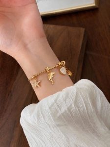 Lắc tay titan mix charm sinh vật biển