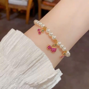 Lắc tay cao cấp trai charm cherry